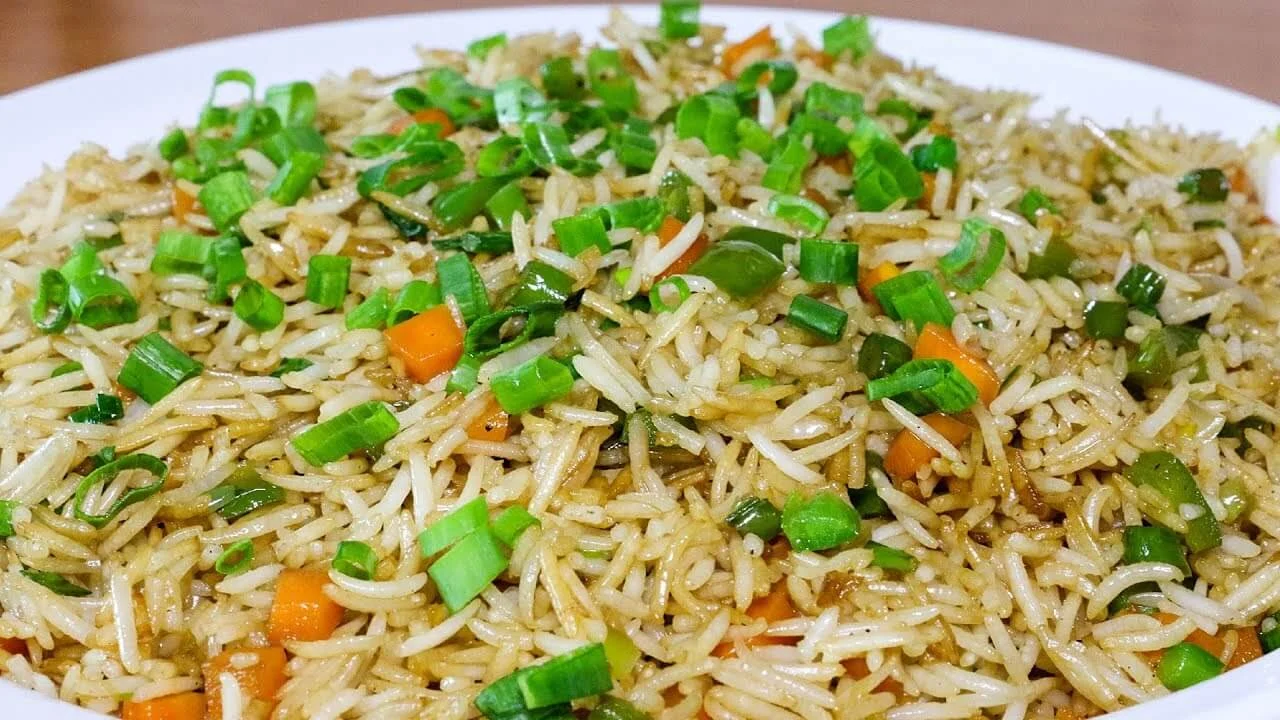 How to make Chinese Fried Rice (Vegetarian) Restaurant Style Recipe