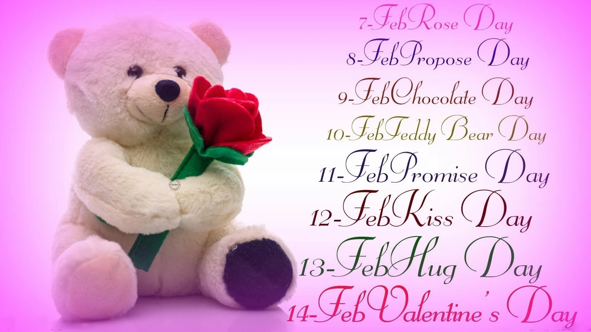 Valentine Week List Day Dates Schedule Timetable Calendar