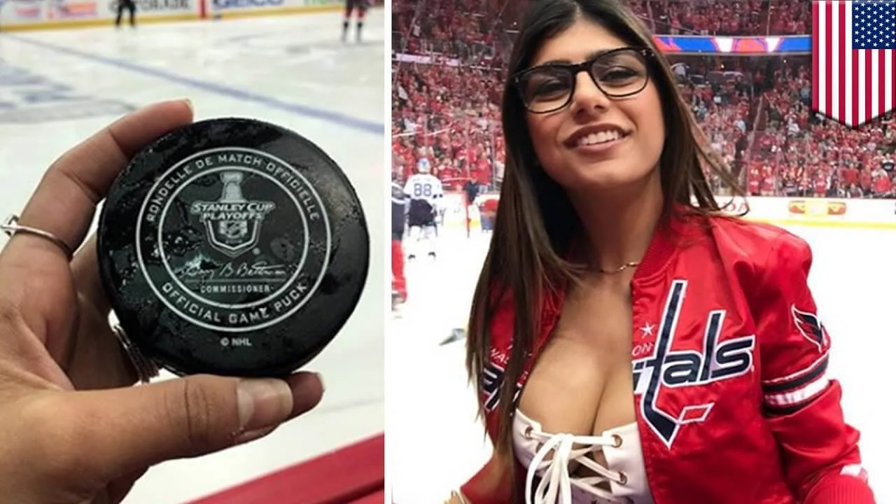 Mia Khalifa B–b Implant Was Deflated after a rogue hockey puck smashed into her chest Mia Khalifa